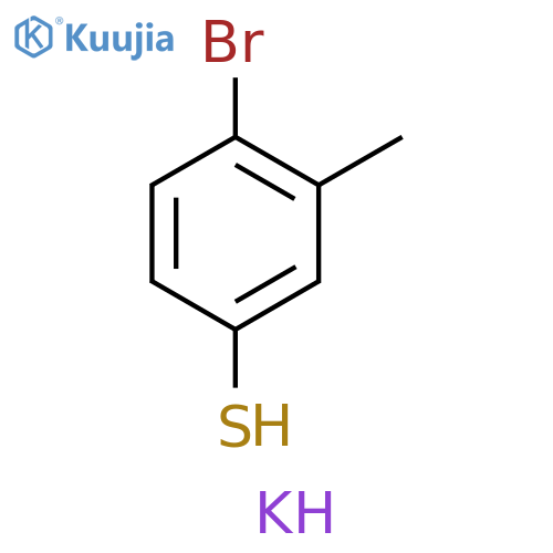 Benzenethiol, 4-bromo-3-methyl-, potassium salt structure