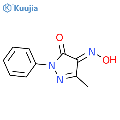 1H-Pyrazole-4,5-dione, 3-methyl-1-phenyl-, 4-oxime, (E)- structure