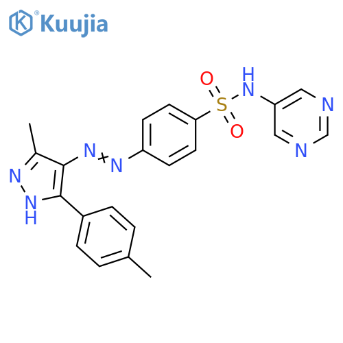 Benzenesulfonamide,4-[[3-methyl-5-(4-methylphenyl)-1H-pyrazol-4-yl]azo]-N-5-pyrimidinyl- structure