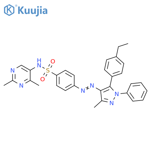 Benzenesulfonamide,N-(2,4-dimethyl-5-pyrimidinyl)-4-[[5-(4-ethylphenyl)-3-methyl-1-phenyl-1H-pyrazol-4-yl]azo]- structure