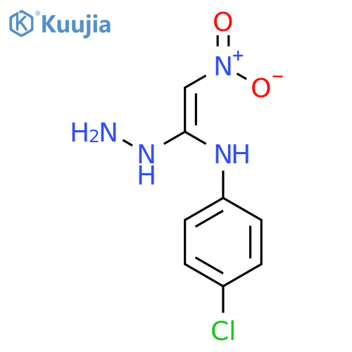 Benzenamine, 4-chloro-N-(1-hydrazino-2-nitroethenyl)- structure
