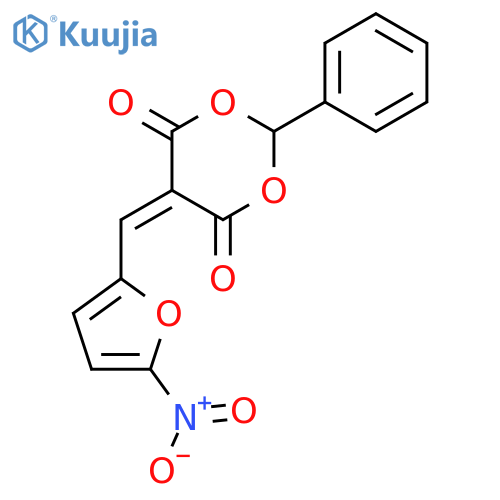 1,3-Dioxane-4,6-dione, 5-[(5-nitro-2-furanyl)methylene]-2-phenyl- structure