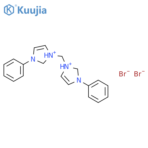 1H-Imidazolium, 1,1'-methylenebis[3-phenyl-, dibromide structure