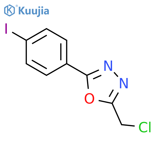 2-(CHLOROMETHYL)-5-(4-IODOPHENYL)-1,3,4-OXADIAZOLE structure