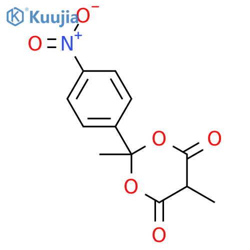 1,3-Dioxane-4,6-dione, 2,5-dimethyl-2-(4-nitrophenyl)- structure