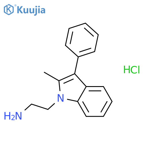 1H-Indole-1-ethanamine, 2-methyl-3-phenyl-, hydrochloride structure