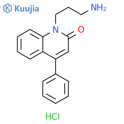 2(1H)-Quinolinone, 1-(3-aminopropyl)-4-phenyl-, hydrochloride (1:1) structure