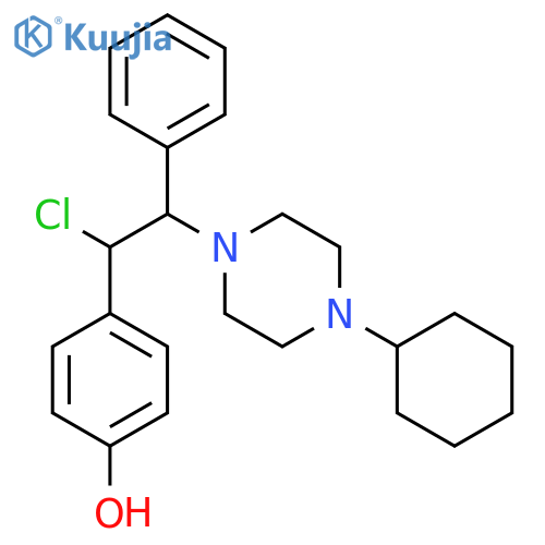 Phenol, 4-[1-chloro-2-(4-cyclohexyl-1-piperazinyl)-2-phenylethyl]- structure