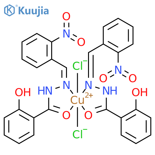 Copper, dichlorobis[2-hydroxybenzoic acid [(2-nitrophenyl)methylene]hydrazide]- (9CI) structure