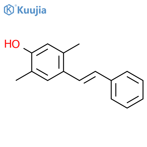 PHENOL, 2,5-DIMETHYL-4-[(1E)-2-PHENYLETHENYL]- structure