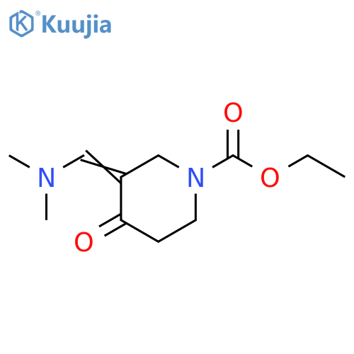 1-Piperidinecarboxylic acid, 3-[(dimethylamino)methylene]-4-oxo-, ethylester structure