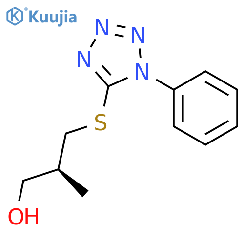 1-Propanol, 2-methyl-3-[(1-phenyl-1H-tetrazol-5-yl)thio]-, (2S)- structure
