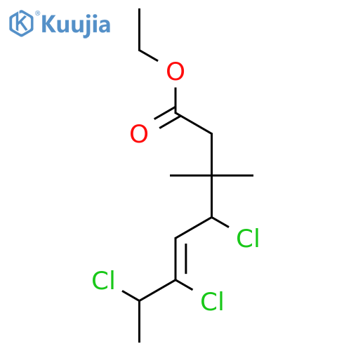 5-Octenoic acid, 4,6,7-trichloro-3,3-dimethyl-, ethyl ester structure