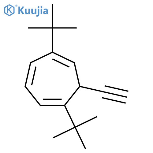 1,3,5-Cycloheptatriene, 1,5-bis(1,1-dimethylethyl)-7-ethynyl- structure