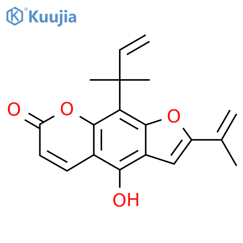 9-(1,1-Dimethyl-2-propenyl)-4-hydroxy-2-(1-methylethenyl)-7H-furo[3,2-g][1]benzopyran-7-one structure