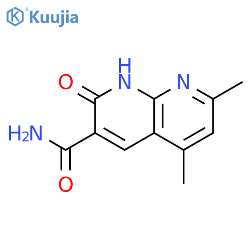 1,8-Naphthyridine-3-carboxamide, 1,2-dihydro-5,7-dimethyl-2-oxo- structure