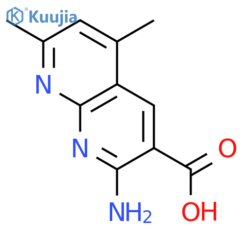 1,8-NAPHTHYRIDINE-3-CARBOXYLIC ACID, 2-AMINO-5,7-DIMETHYL- structure