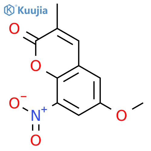 2H-1-Benzopyran-2-one, 6-methoxy-3-methyl-8-nitro- structure