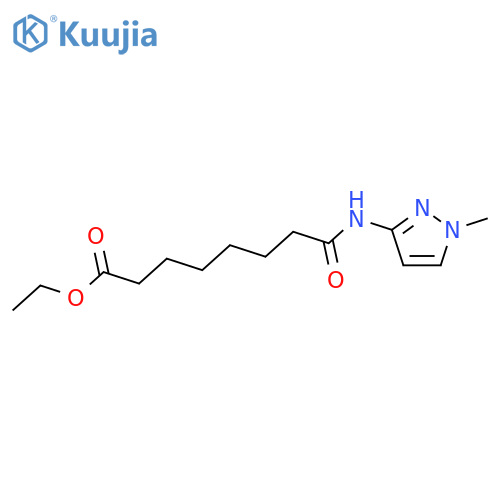 Octanoic acid, 8-[(1-methyl-1H-pyrazol-3-yl)amino]-8-oxo-, ethyl ester structure