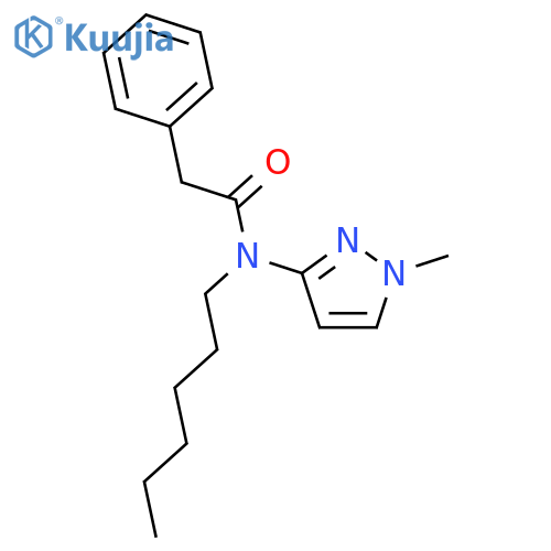 Benzeneacetamide, N-hexyl-N-(1-methyl-1H-pyrazol-3-yl)- structure