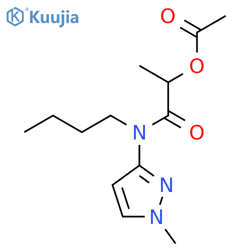 Propanamide, 2-(acetyloxy)-N-butyl-N-(1-methyl-1H-pyrazol-3-yl)- structure