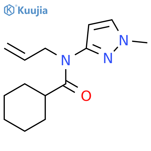 Cyclohexanecarboxamide, N-(1-methyl-1H-pyrazol-3-yl)-N-2-propenyl- structure
