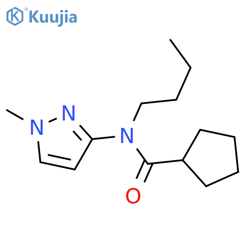 Cyclopentanecarboxamide, N-butyl-N-(1-methyl-1H-pyrazol-3-yl)- structure