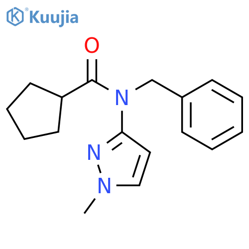 Cyclopentanecarboxamide,N-(1-methyl-1H-pyrazol-3-yl)-N-(phenylmethyl)- structure