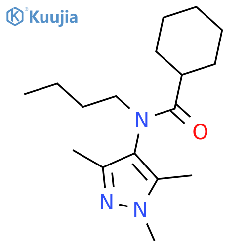 Cyclohexanecarboxamide, N-butyl-N-(1,3,5-trimethyl-1H-pyrazol-4-yl)- structure