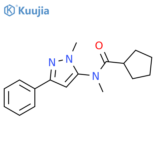 Cyclopentanecarboxamide,N-methyl-N-(1-methyl-3-phenyl-1H-pyrazol-5-yl)- structure