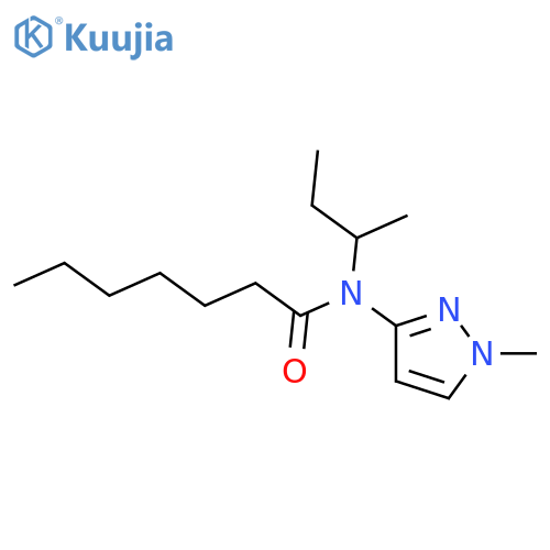 Heptanamide, N-(1-methylpropyl)-N-(1-methyl-1H-pyrazol-3-yl)- structure