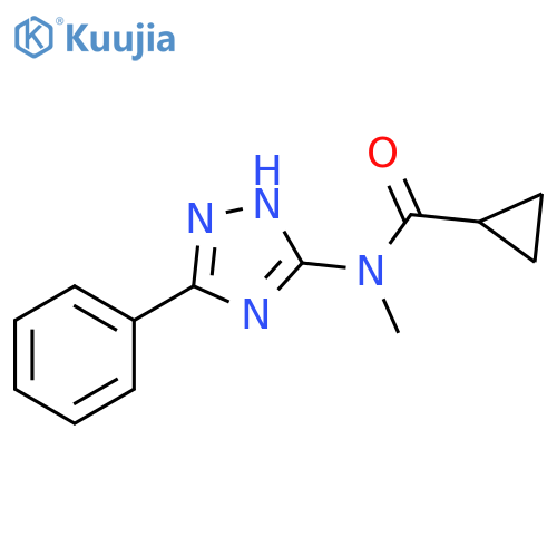 Cyclopropanecarboxamide,N-methyl-N-(5-phenyl-1H-1,2,4-triazol-3-yl)- structure