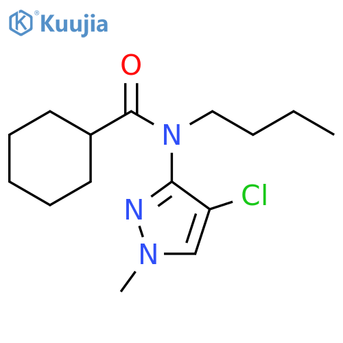 Cyclohexanecarboxamide,N-butyl-N-(4-chloro-1-methyl-1H-pyrazol-3-yl)- structure
