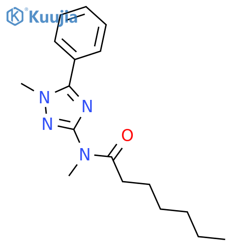 Heptanamide, N-methyl-N-(1-methyl-5-phenyl-1H-1,2,4-triazol-3-yl)- structure