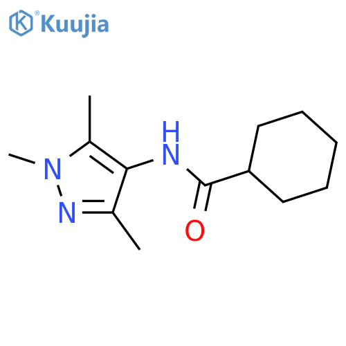 Cyclohexanecarboxamide, N-(1,3,5-trimethyl-1H-pyrazol-4-yl)- structure