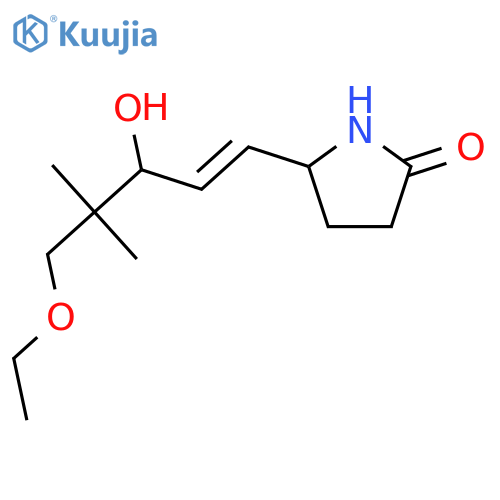 2-Pyrrolidinone, 5-(5-ethoxy-3-hydroxy-4,4-dimethyl-1-pentenyl)- structure