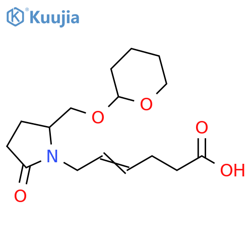 4-Hexenoic acid,6-[2-oxo-5-[[(tetrahydro-2H-pyran-2-yl)oxy]methyl]-1-pyrrolidinyl]- structure