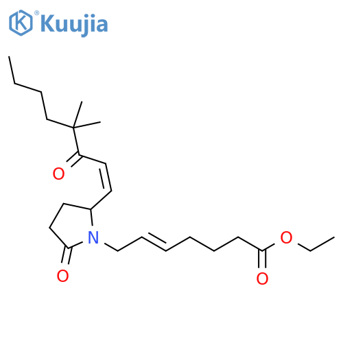5-Heptenoic acid,7-[2-(4,4-dimethyl-3-oxo-1-octenyl)-5-oxo-1-pyrrolidinyl]-, ethyl ester,(E,Z)- structure