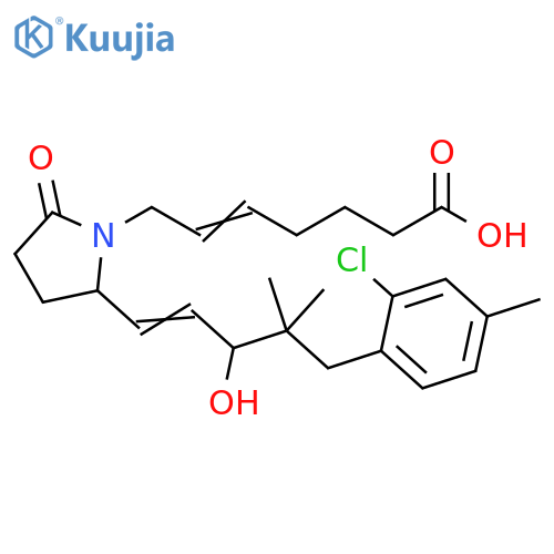 5-Heptenoic acid,7-[2-[5-(2-chloro-4-methylphenyl)-3-hydroxy-4,4-dimethyl-1-pentenyl]-5-oxo-1-pyrrolidinyl]- structure