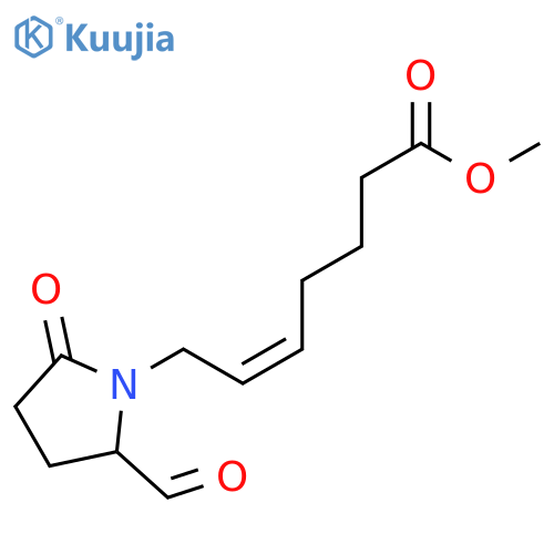 5-Heptenoic acid, 7-(2-formyl-5-oxo-1-pyrrolidinyl)-, methyl ester, (Z)- structure