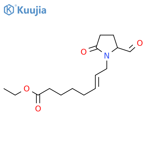 6-Octenoic acid, 8-(2-formyl-5-oxo-1-pyrrolidinyl)-, ethyl ester, (Z)- structure