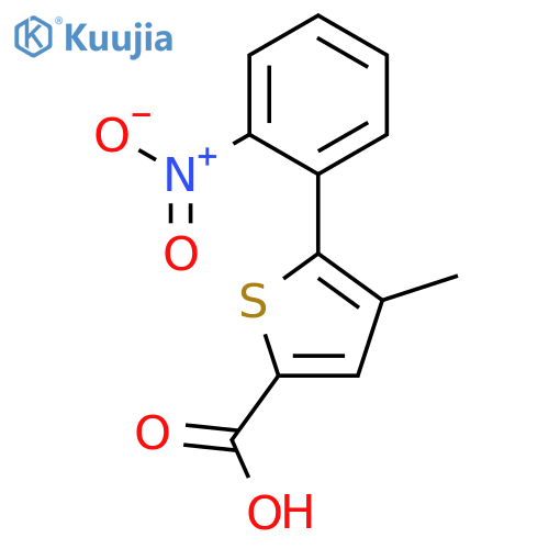 2-Thiophenecarboxylic acid, 4-methyl-5-(2-nitrophenyl)- structure