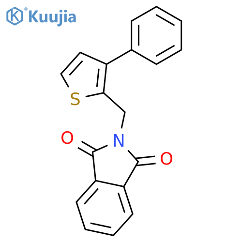 1H-Isoindole-1,3(2H)-dione, 2-[(3-phenyl-2-thienyl)methyl]- structure
