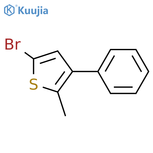 Thiophene, 5-bromo-2-methyl-3-phenyl- structure