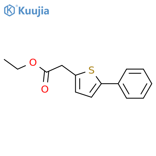 2-Thiopheneacetic acid, 5-phenyl-, ethyl ester structure
