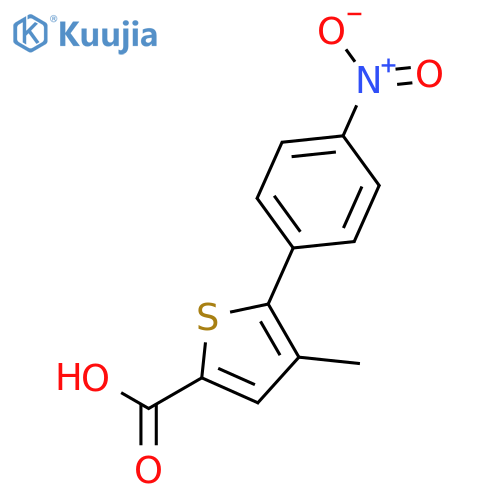 2-Thiophenecarboxylic acid, 4-methyl-5-(4-nitrophenyl)- structure