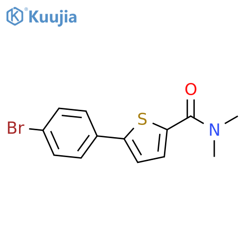 2-Thiophenecarboxamide, 5-(4-bromophenyl)-N,N-dimethyl- structure