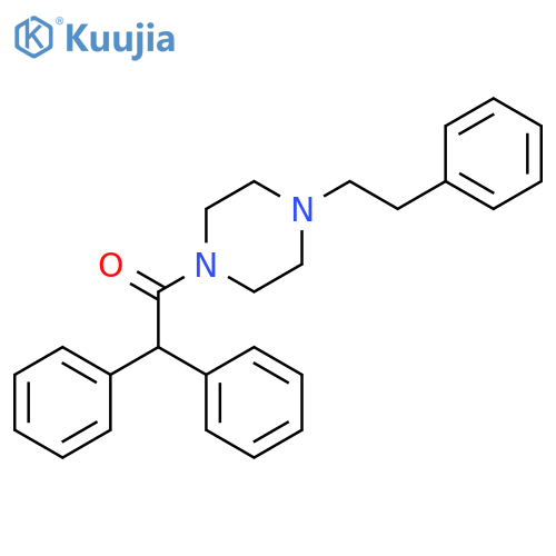 Piperazine, 1-(diphenylacetyl)-4-(2-phenylethyl)- structure