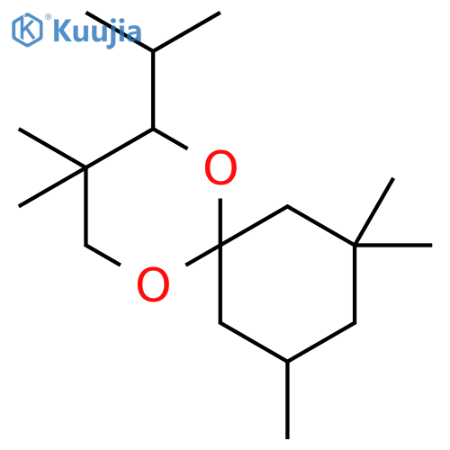 1,5-Dioxaspiro[5.5]undecane, 3,3,8,8,10-pentamethyl-2-(1-methylethyl)- structure