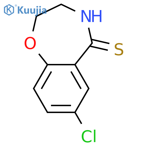 1,4-Benzoxazepine-5(2H)-thione, 7-chloro-3,4-dihydro- structure